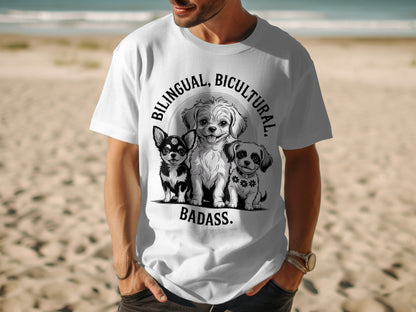 Bilingual Bicultural Badass Graphic Print T-shirt product type