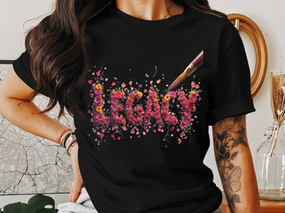 Legacy Floral Art With Paint Brush Design Shirt product type