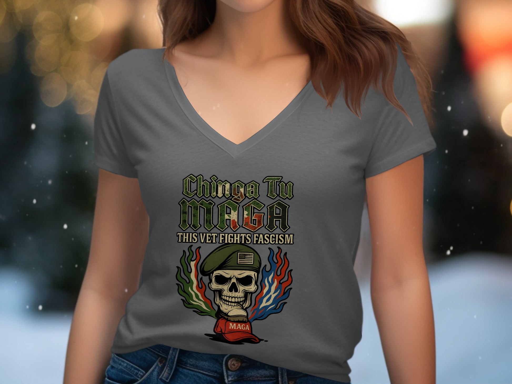 Chinga Tu MAGA This Vet Fights Fascism Graphic product