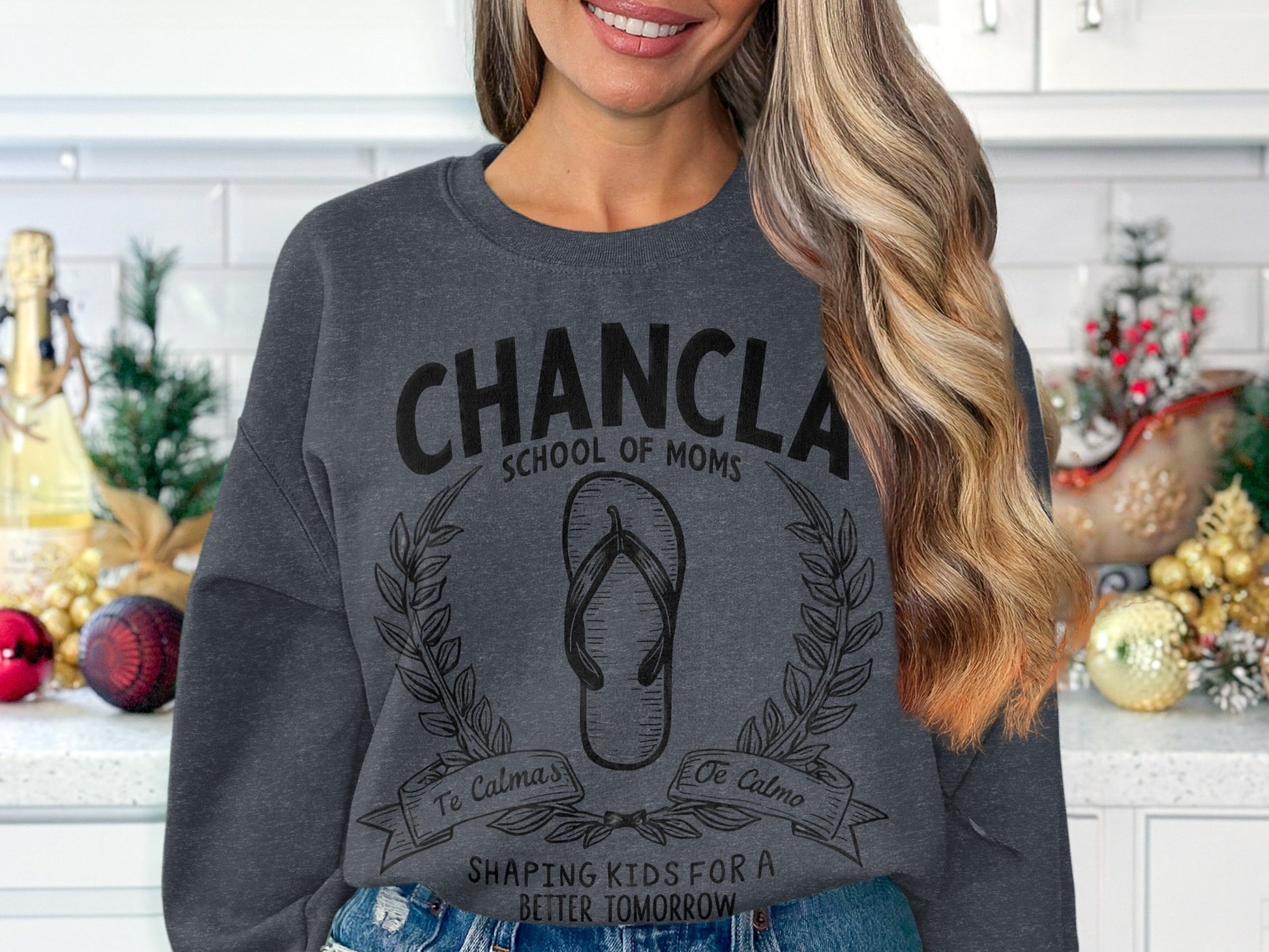 Chancla School of Moms Shaping Kids Tomorrow Sweatshirt product