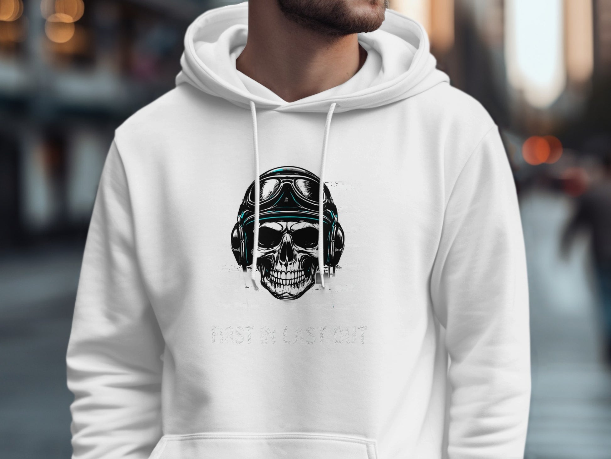 Mystical Skull with Headphones Graphic Hoodie