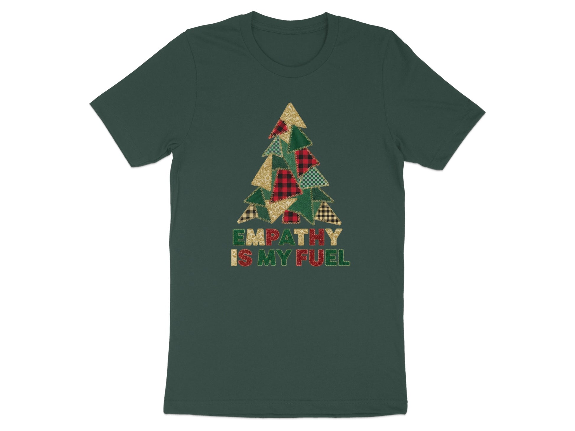 Empathy Is My Fuel Christmas Tree Design Shirt