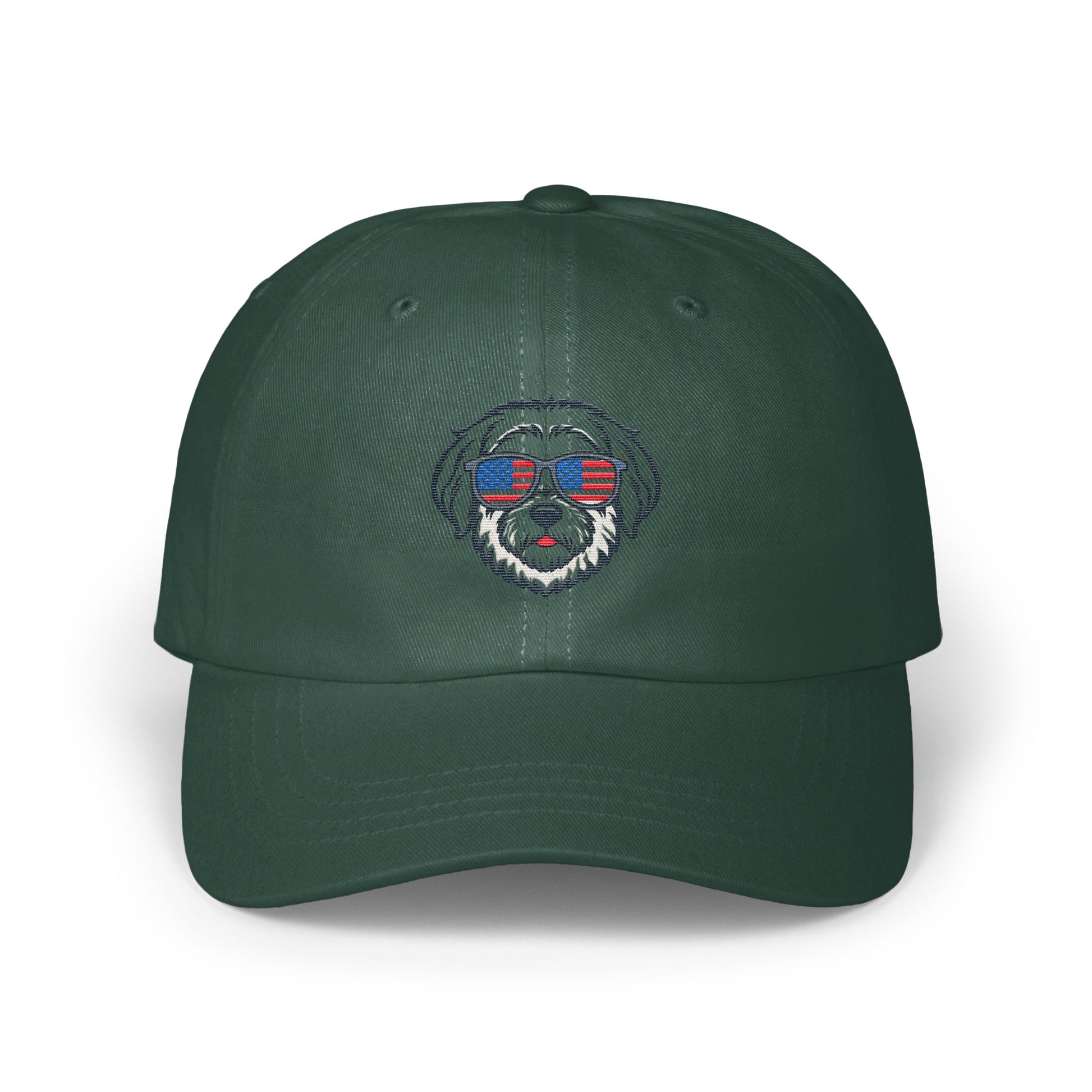 Patriotic Dog Embroidered Trendy Green Hat product