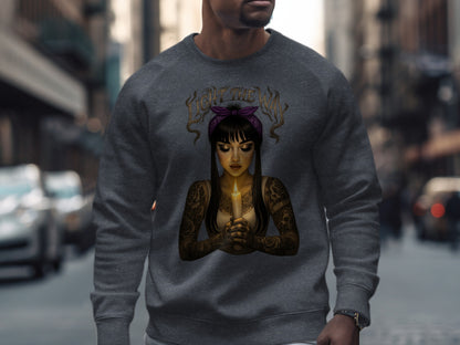 Light the Way Artwork on a Comfortable Sweatshirt product type