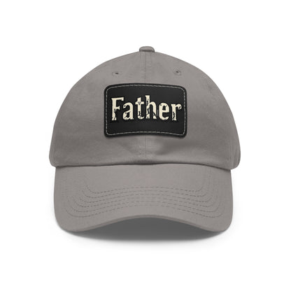 Father Leather Patch Dad Hat - Casual Cap for Dads