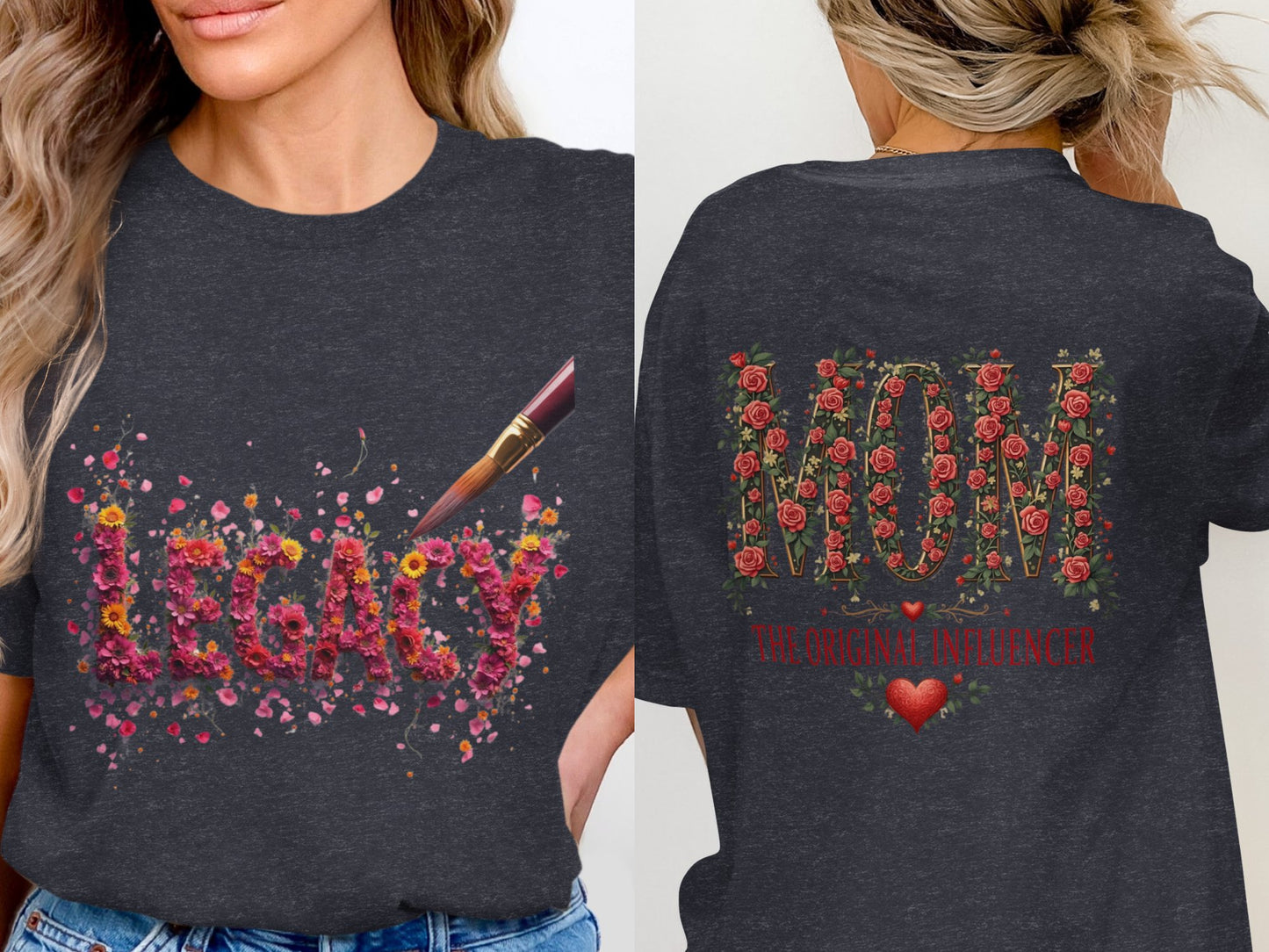Legacy with Flowers Artistic Design Apparel Product