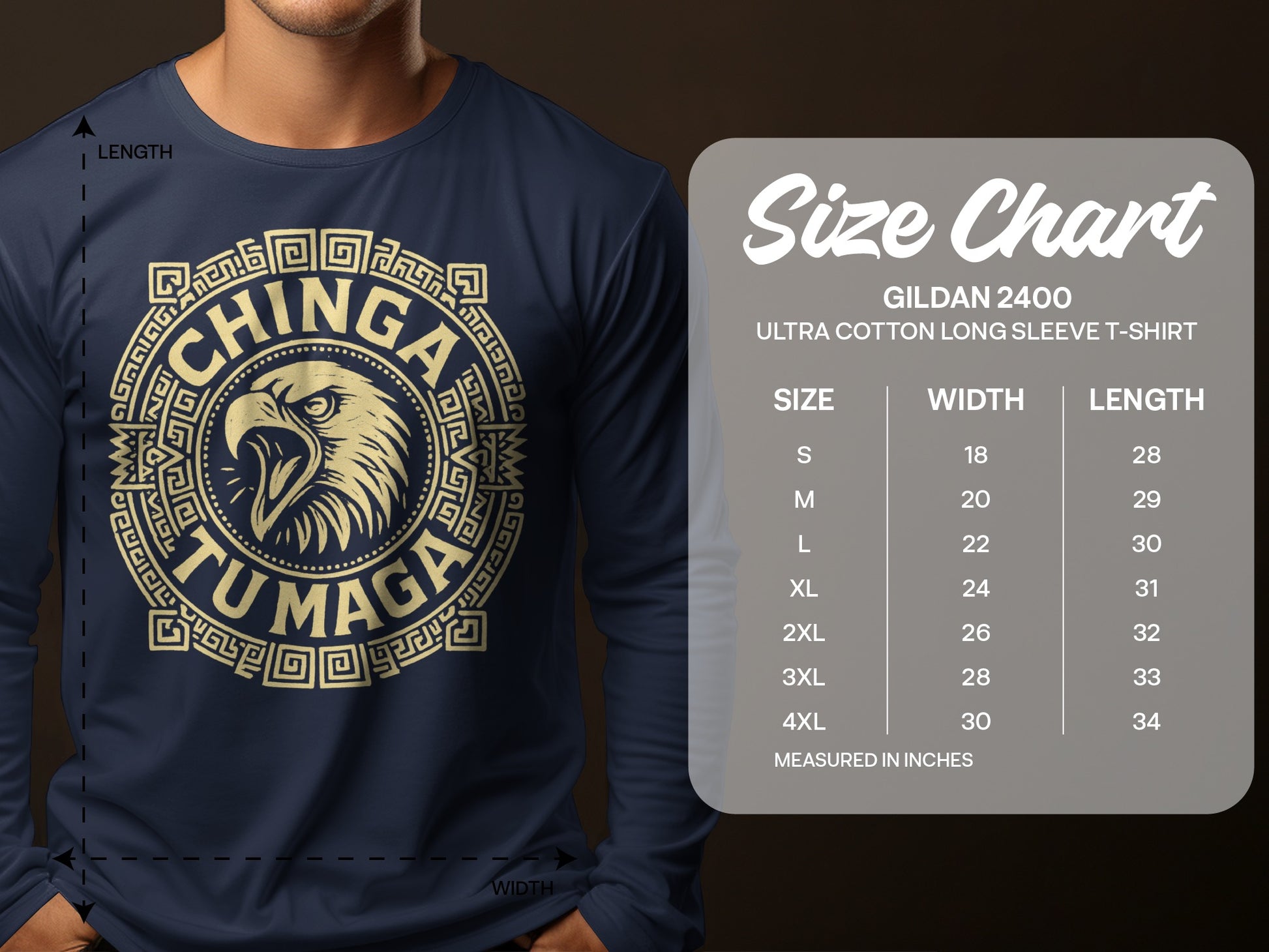 Chinga Tu Maga Graphic Long Sleeve T-shirt