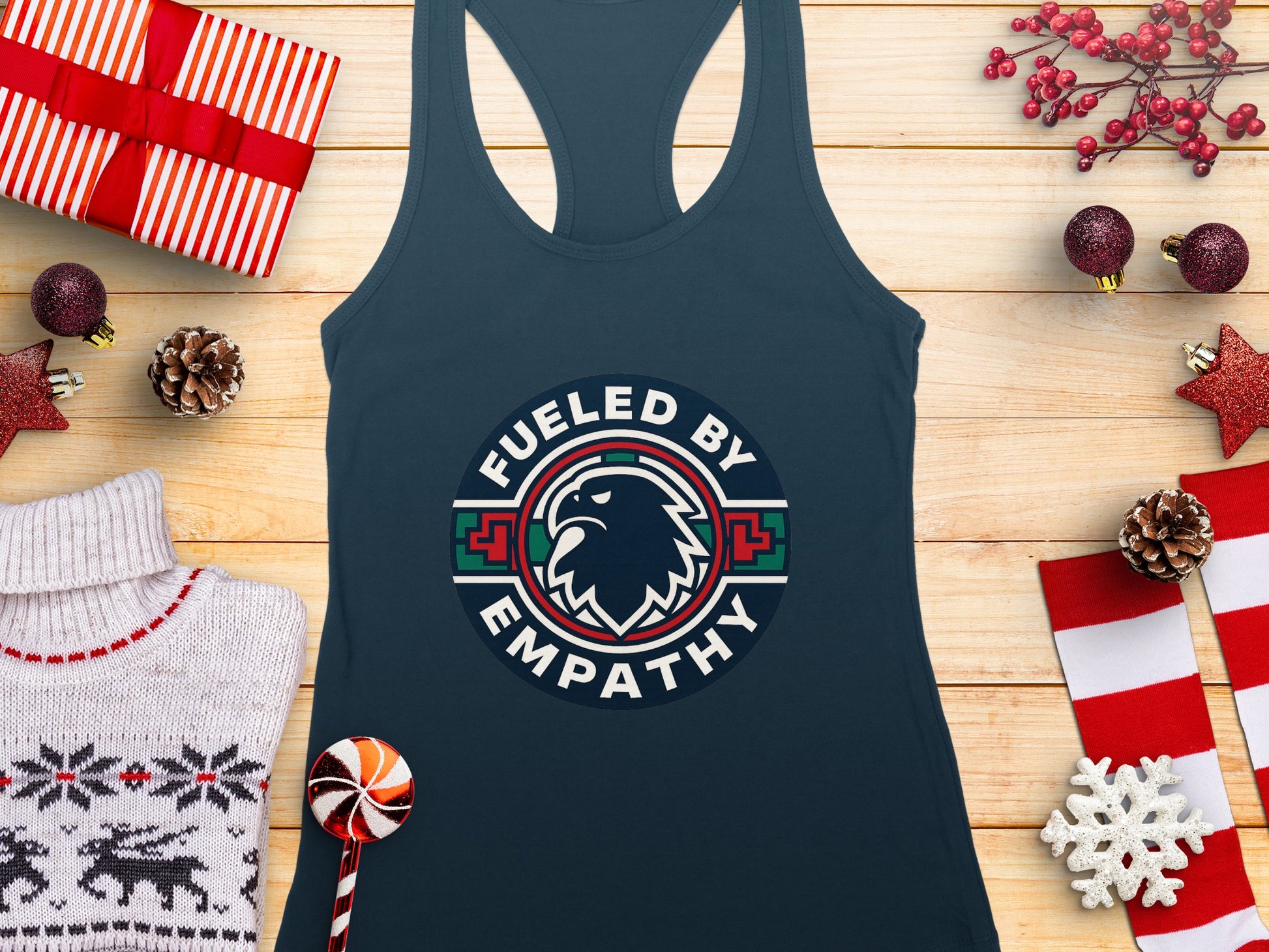 Fueled By Empathy Eagle Graphic Tank Top
