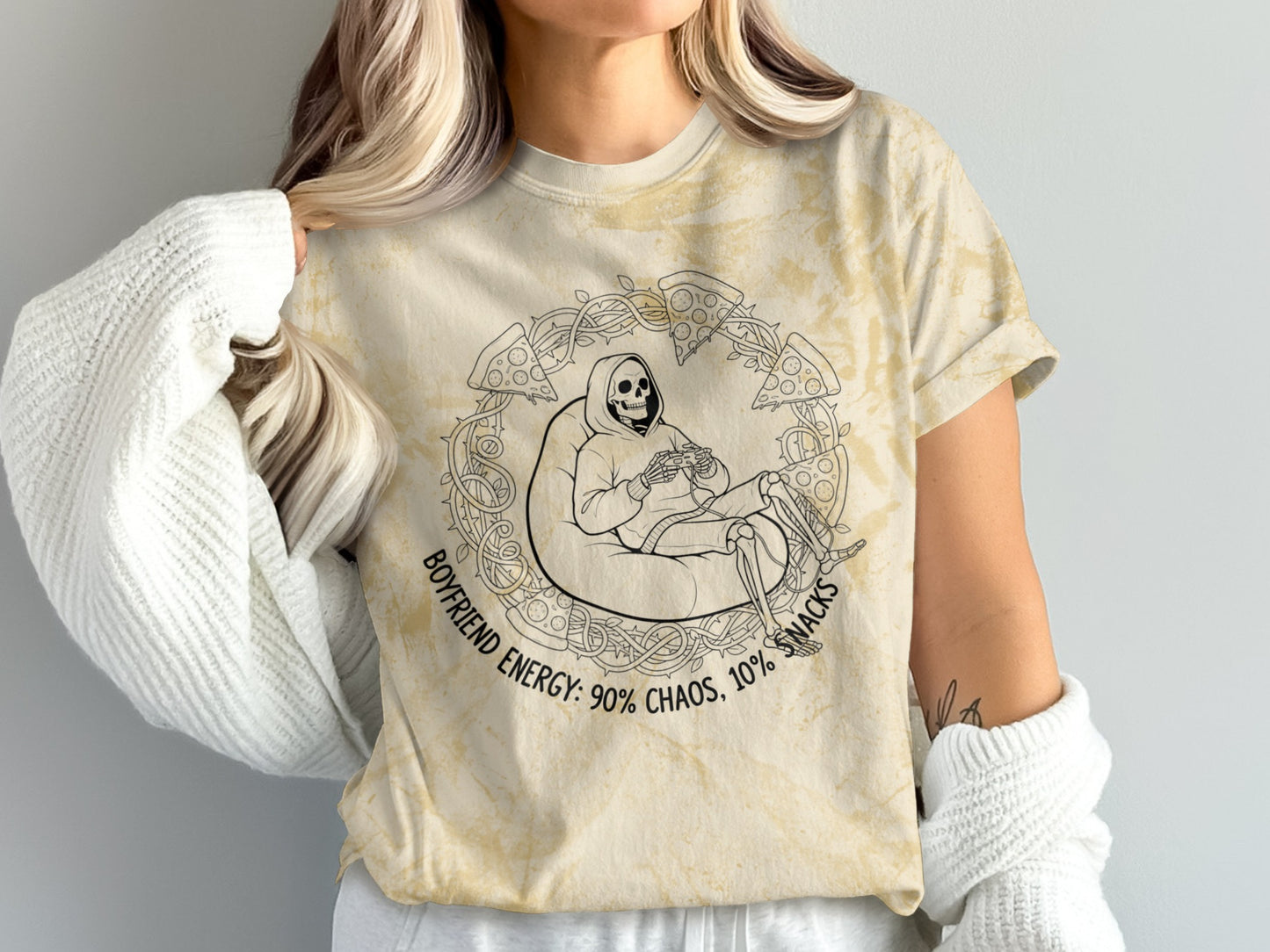 Boyfriend Energy 90% Chaos 10% Snacks T-shirt