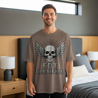 FDT Certified Skull with Wings Graphic Tee