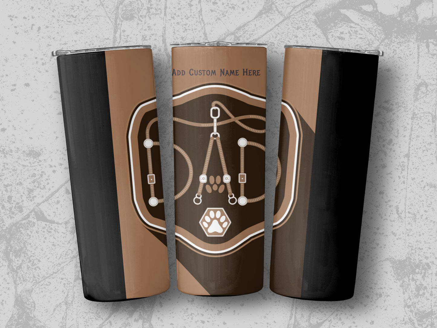 Custom Dad Design Tumbler with Paw Print product type