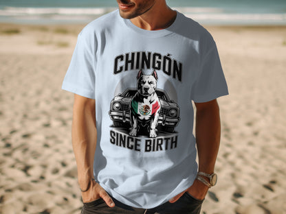 Chingon Since Birth Pitbull Car Design T-Shirt product