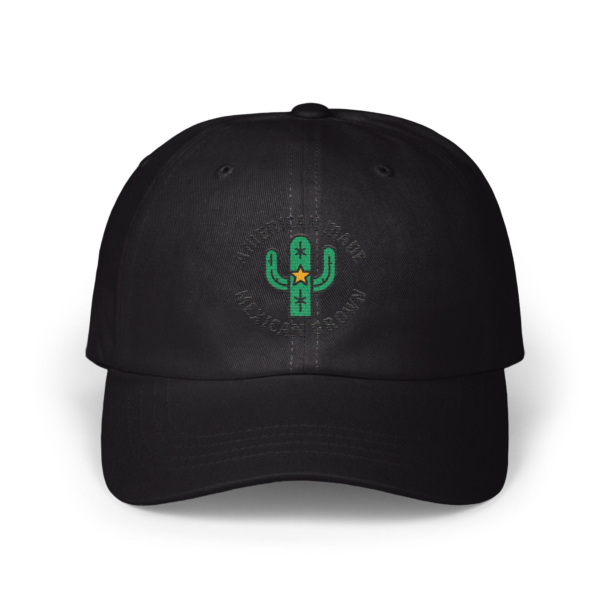Unisex Black Baseball Cap with Cactus Logo Hat product type