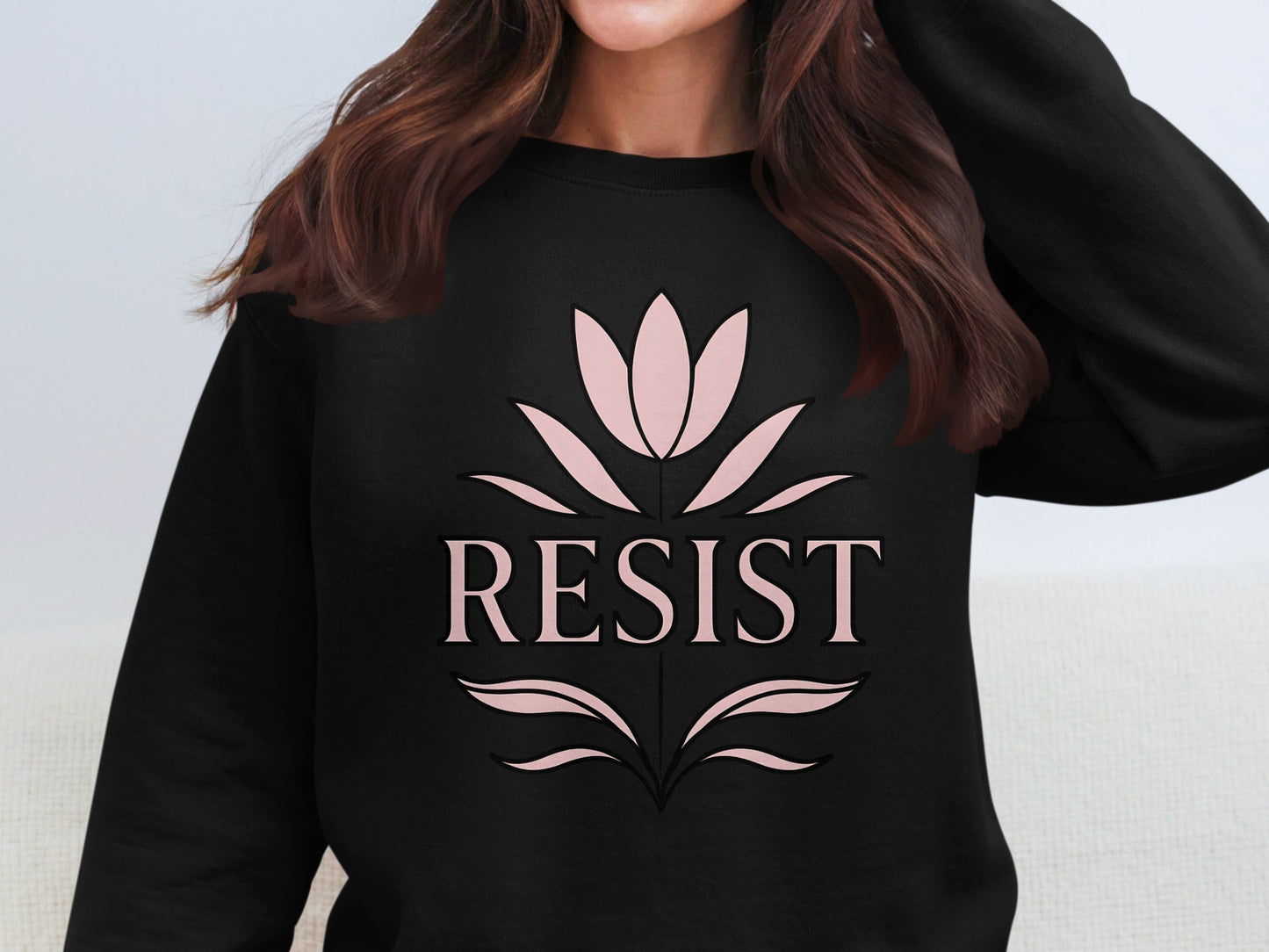 Resist Floral Design Sweatshirt Product