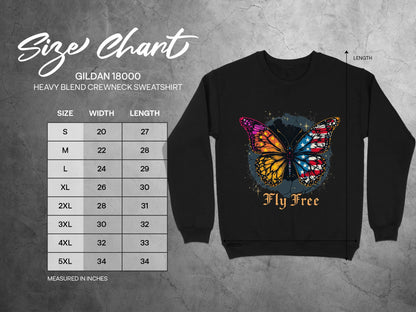 Fly Free Butterfly Graphic Crewneck Sweatshirt product