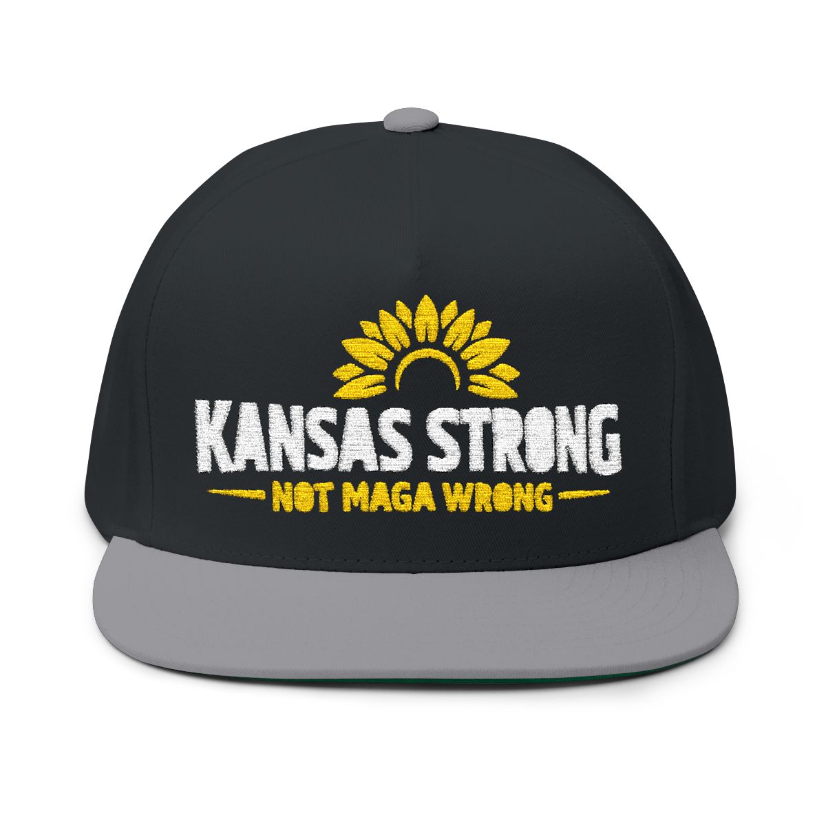Kansas Strong Not MAGA Wrong Embroidered Cap