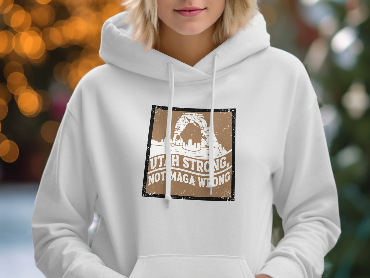 Utah Strong Not Maga Wrong Printed Hoodie product