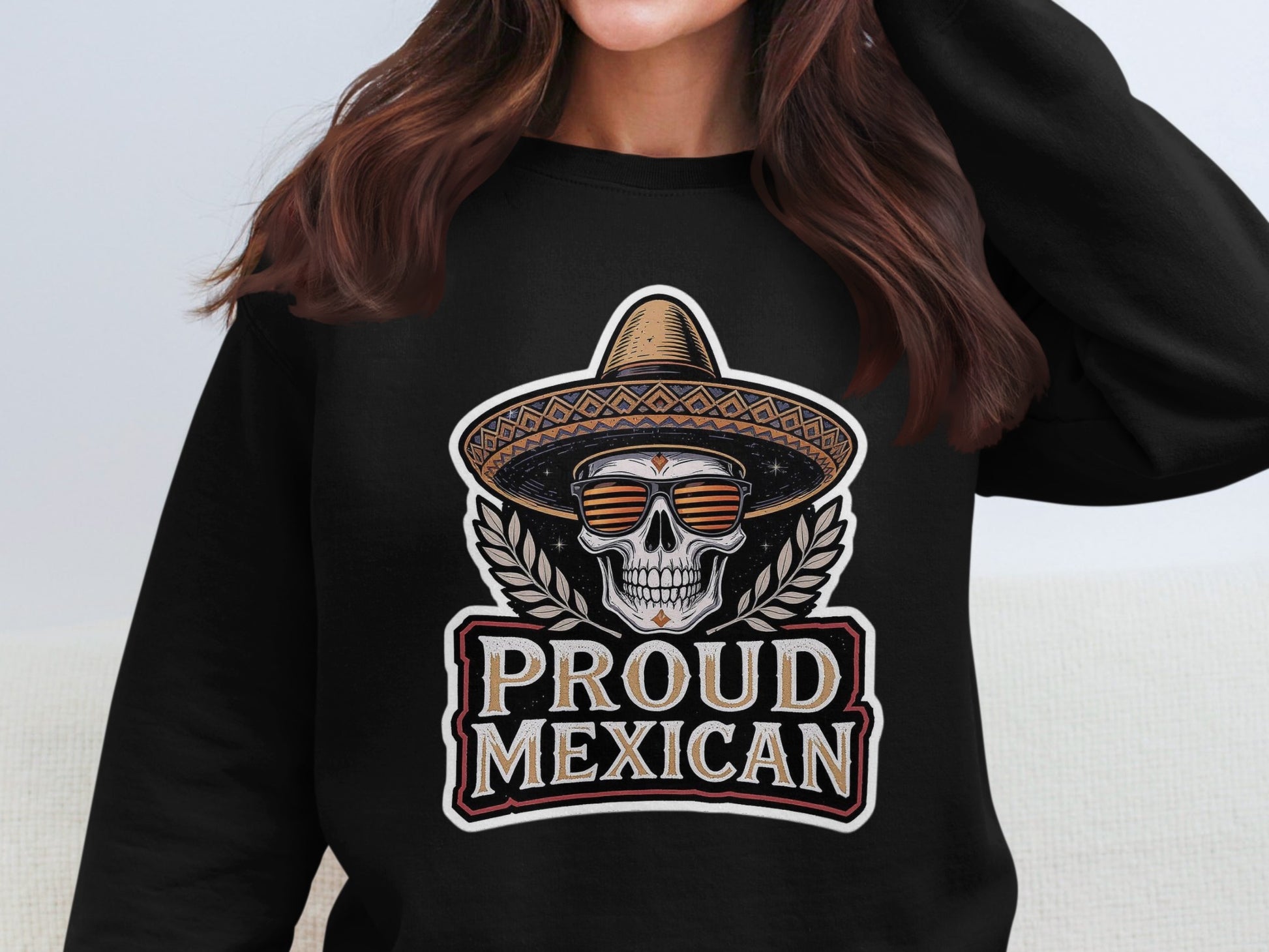 Proud Mexican Skull In Sombrero Sweatshirt product