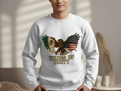 Wings of Unity White Eagle Printed Sweatshirt product