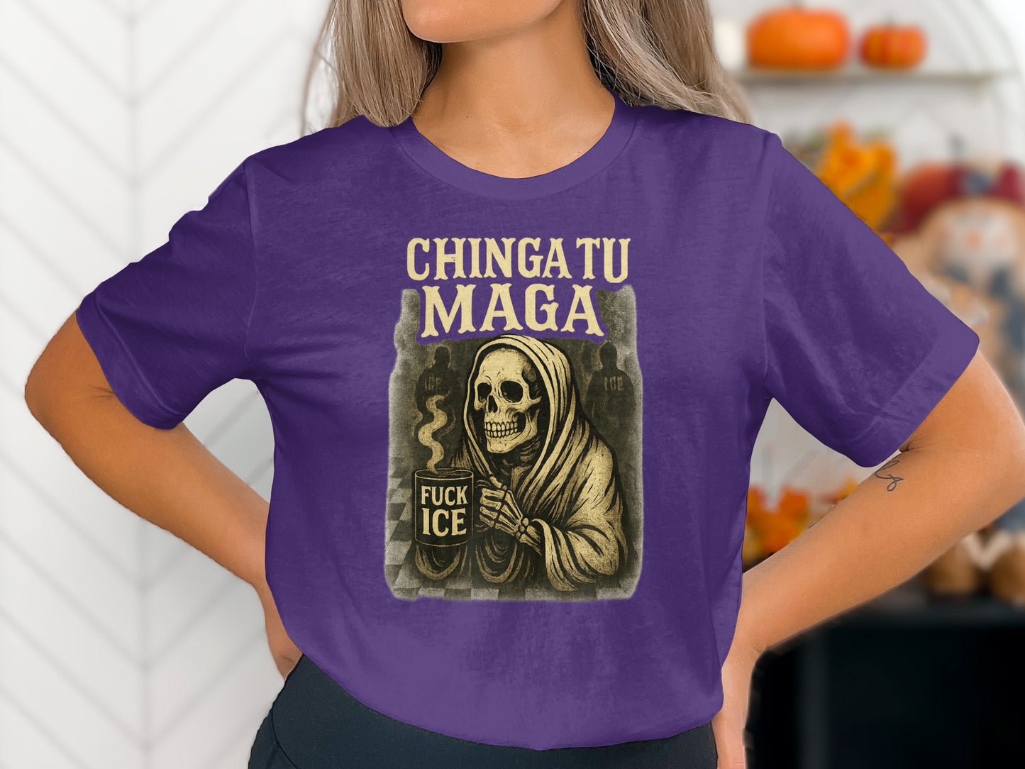Chinga Tu Maga Fuck Ice Graphic Printed T-shirt