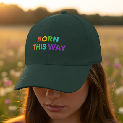 Born This Way Rainbow Text Statement Hat product