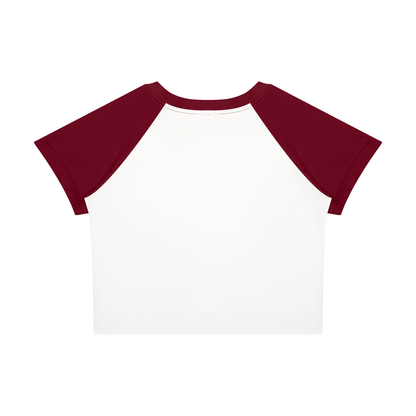 Antifa Funny Crop Tee Women’s Raglan Color Block Baby T-Shirt