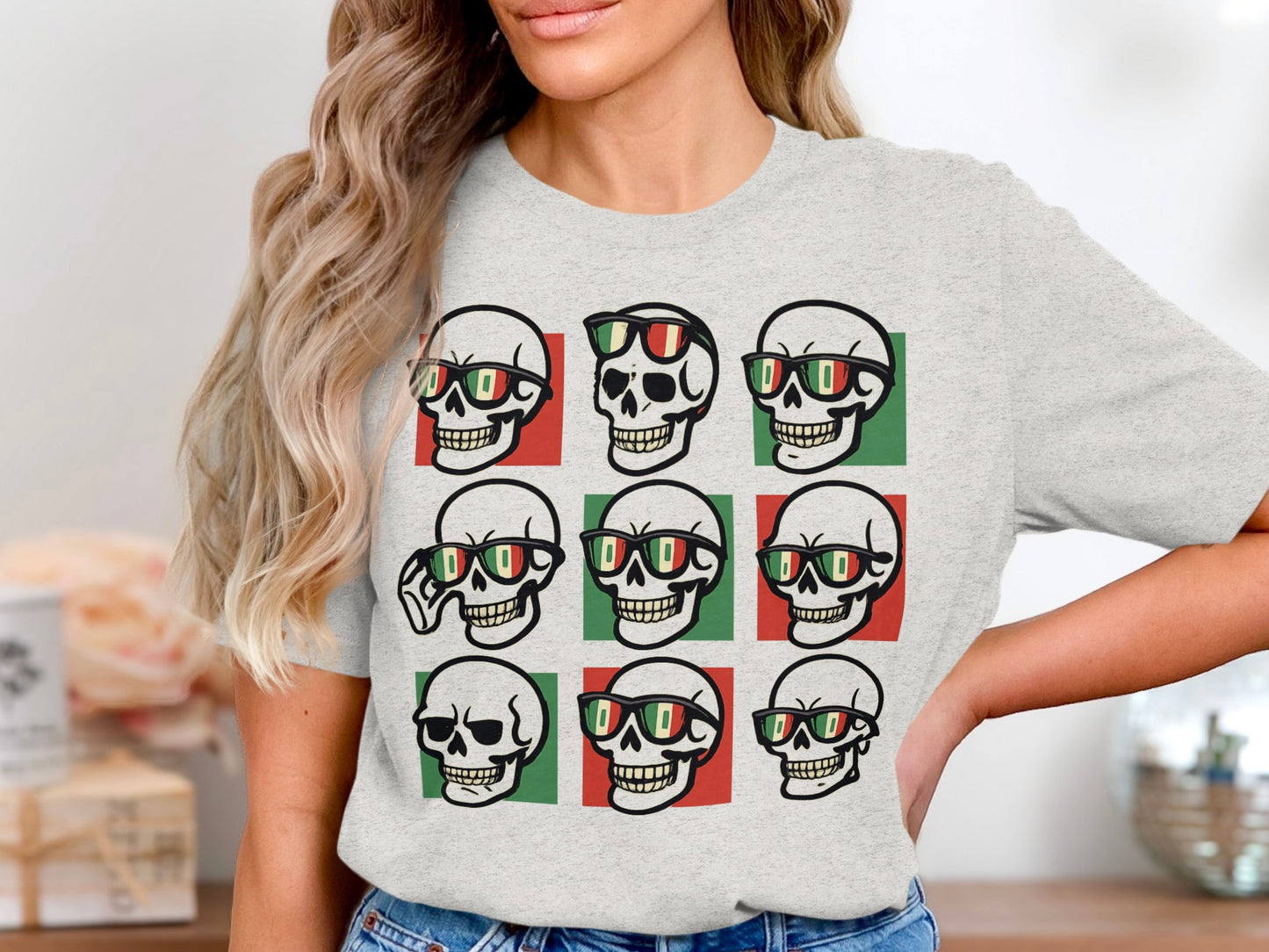 Multiple Skull with Sunglasses Graphic Tee product type