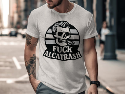 Funny Skull Graphic Fuck Alcatrash T-shirt product