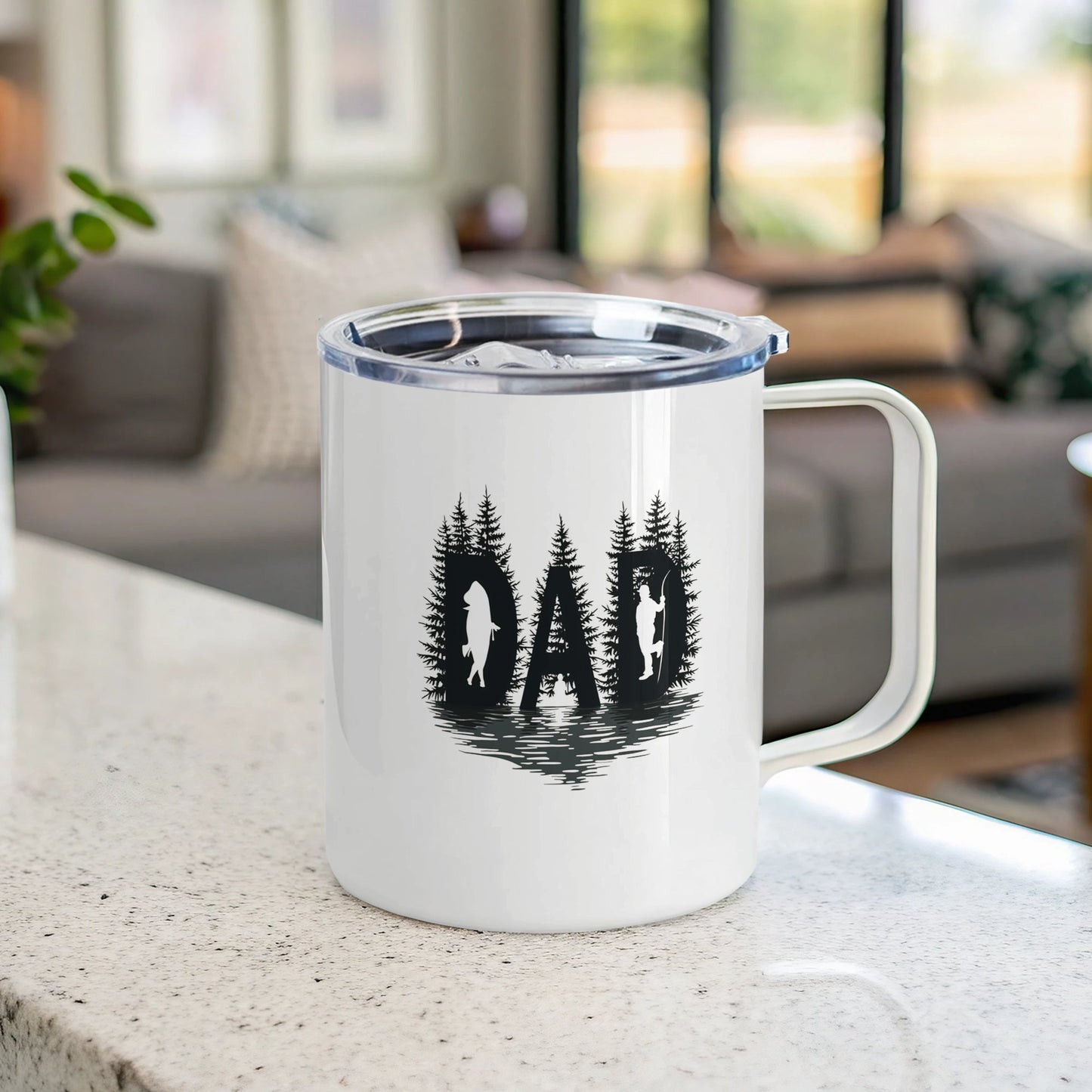 Dad Fishing Scene Coffee Mug Product