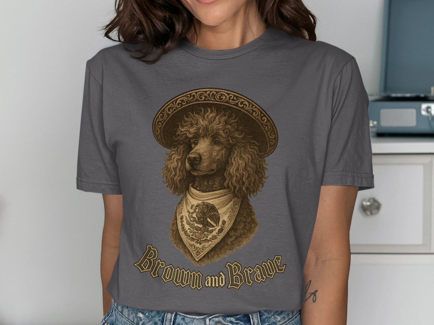 Brown and Brave Unique Graphic T-Shirt product