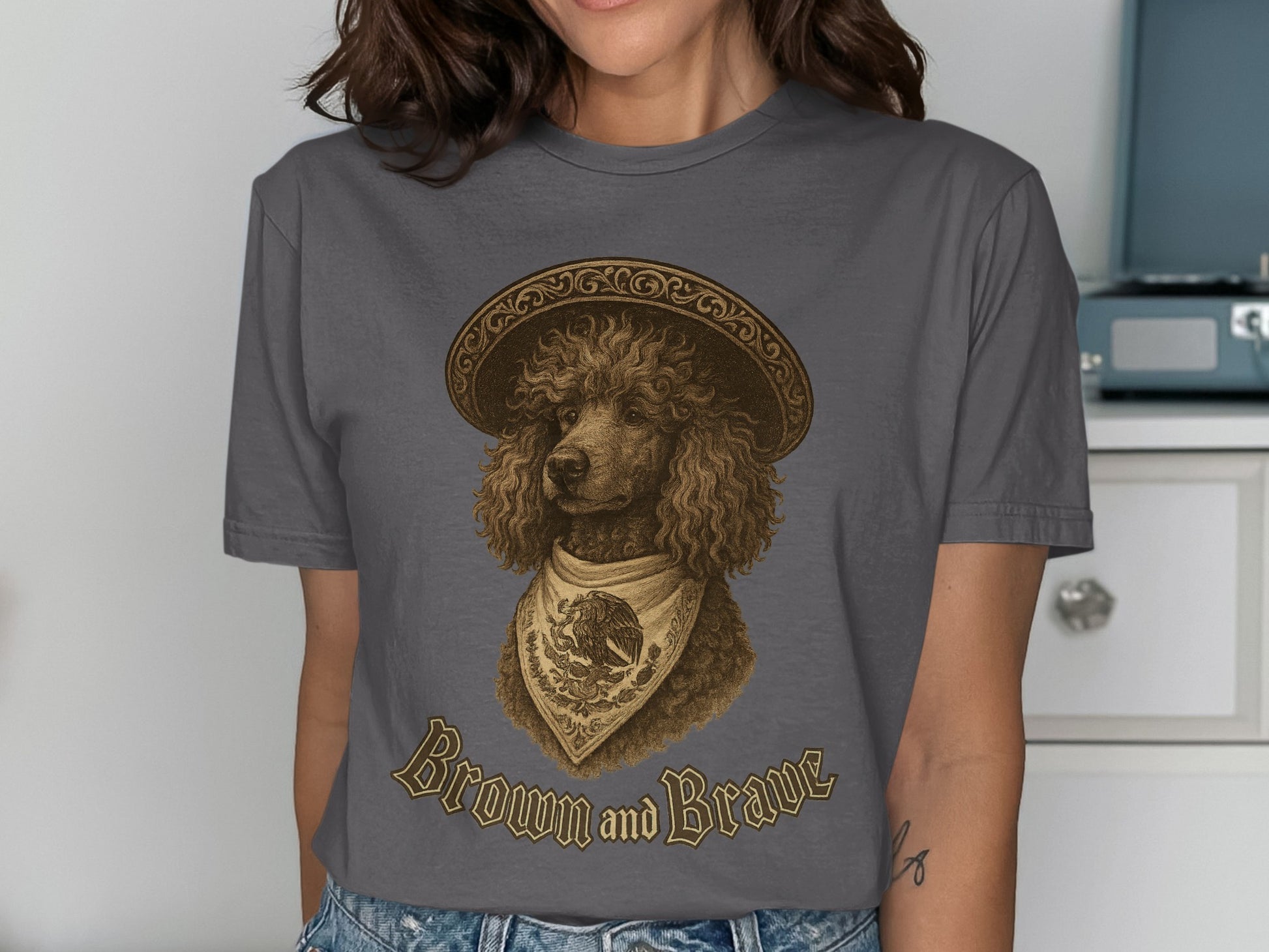 Brown and Brave Unique Graphic T-Shirt product