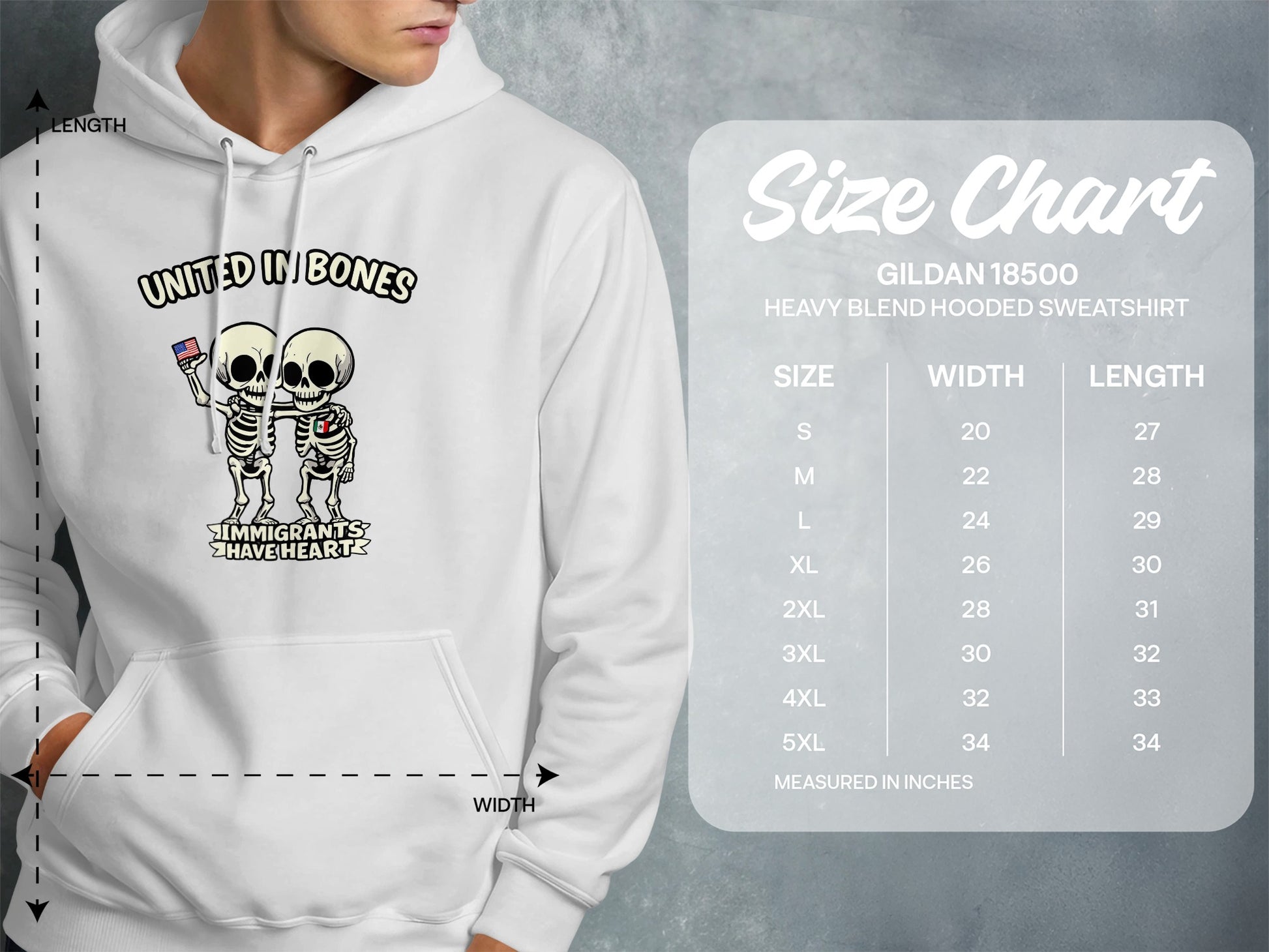 United By Bones Immigrants Have Heart hooded sweatshirt product