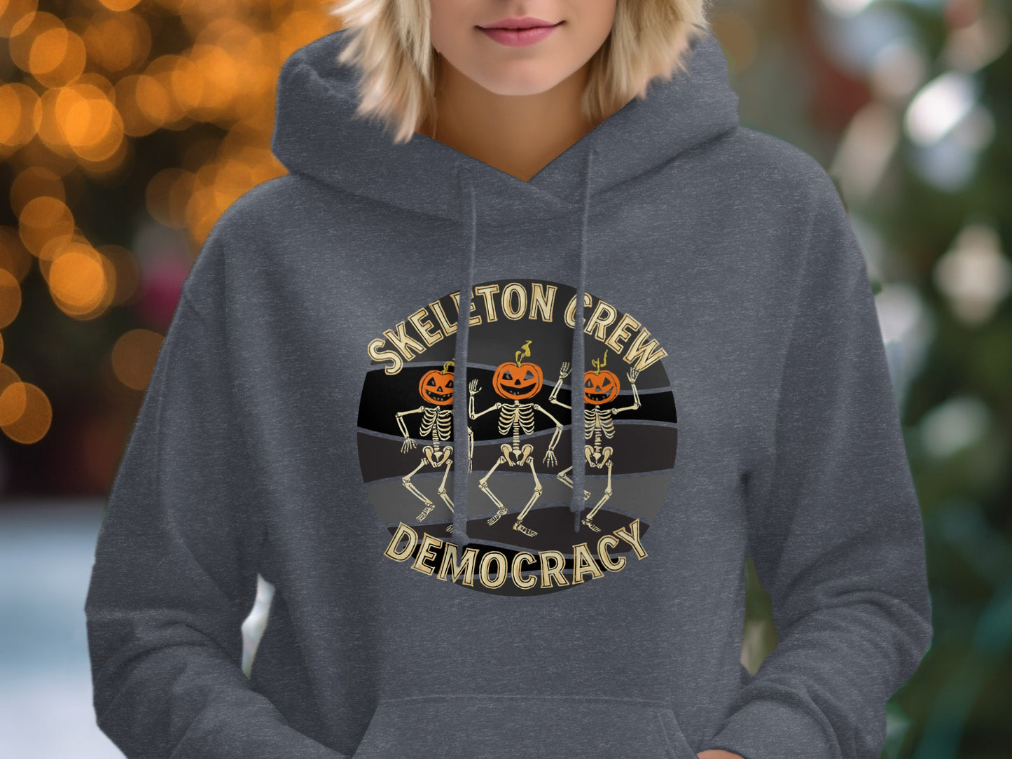Skeleton Crew Democracy Halloween Hoodie product type