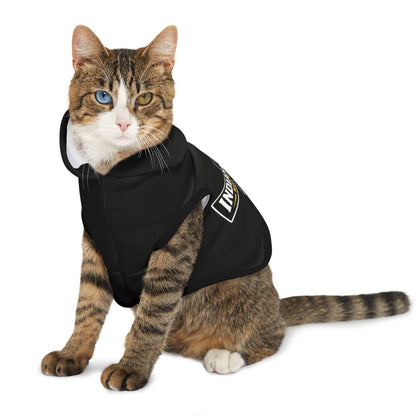Stylish Black Cat Hoodie With Premium Logo Apparel