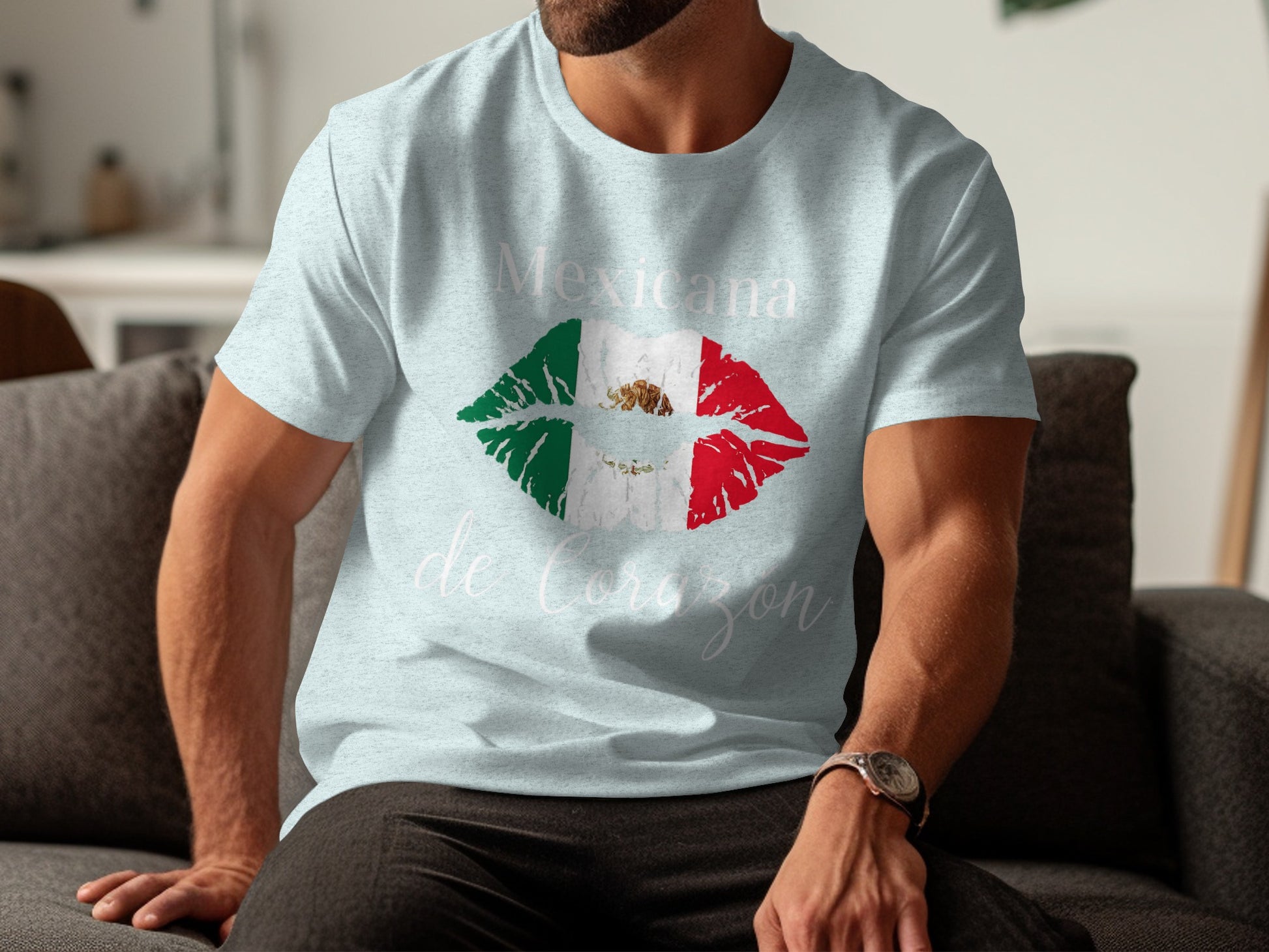 Mexicana de Corazon T-shirt with Lip Print product type