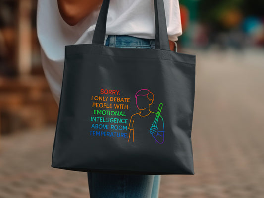 Sorry Emotional Intelligence Quote Tote Bag product type