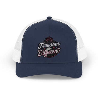 Freedom Hits Different Snapback Trucker Cap - Stylish Sportswear for Summer Activities