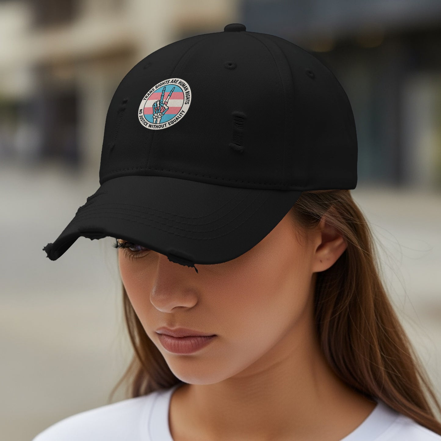 Stylish Black Distressed Dad Hat Accessory product