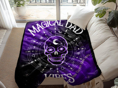 Magical Dad Vibes Skull Design Unique Blanket product type