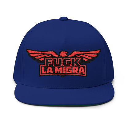 'Fuck La Migra Graphic Blue Cap Hat'