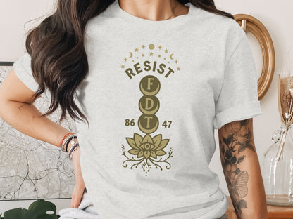Resist FDT 8647 Lotus Flower Design T-Shirt product