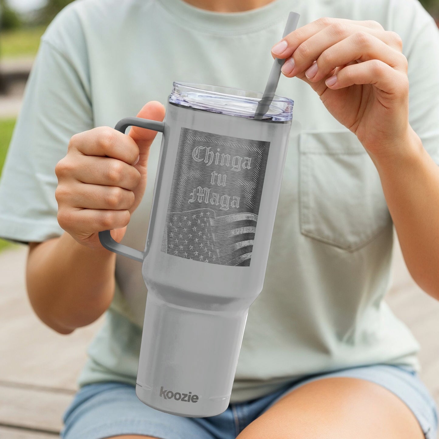 Chinga Tu Maga Flag Insulated Beverage Holder product