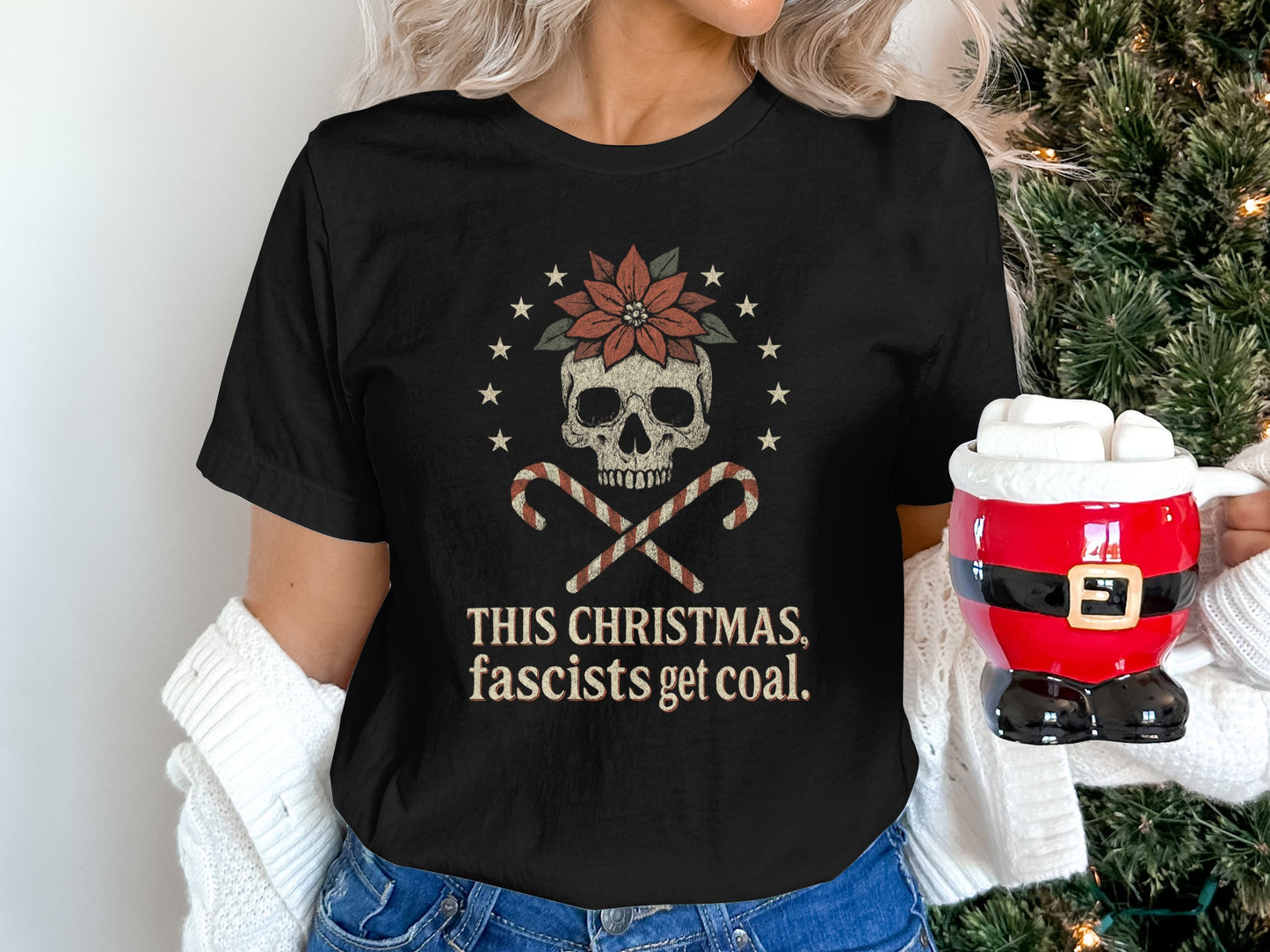 This Christmas Fascists Get Coal t-shirt