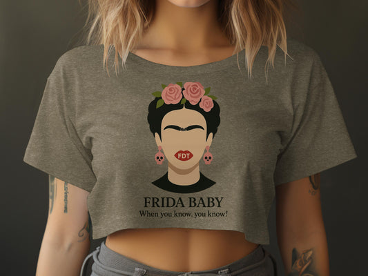 Frida Baby Graphic Cropped Top Fashion wear product
