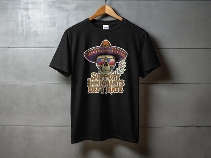 Support Immigrants Defy Hate Graphic T-Shirt Product
