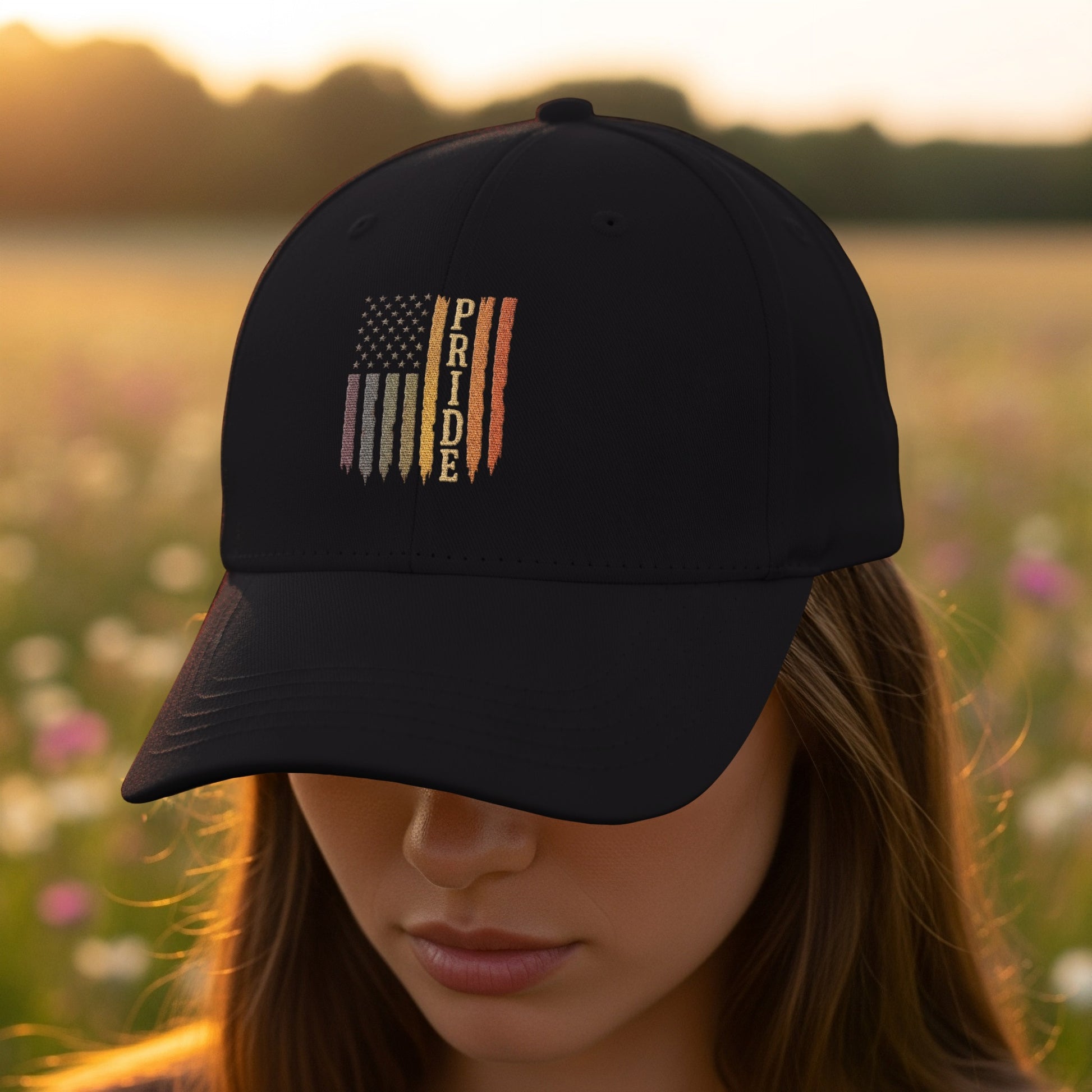 American Flag Pride Stripes Design Cap product