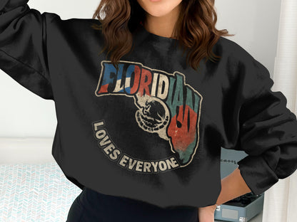 Floridian Loves Everyone Graphic Sweatshirt product