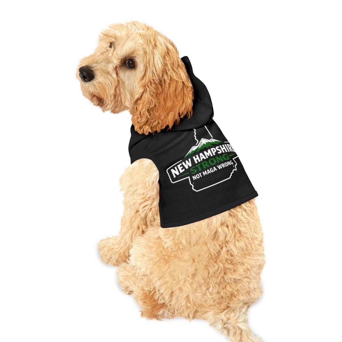 New Hampshire Strong Not Maga Wrong Dog Hoodie