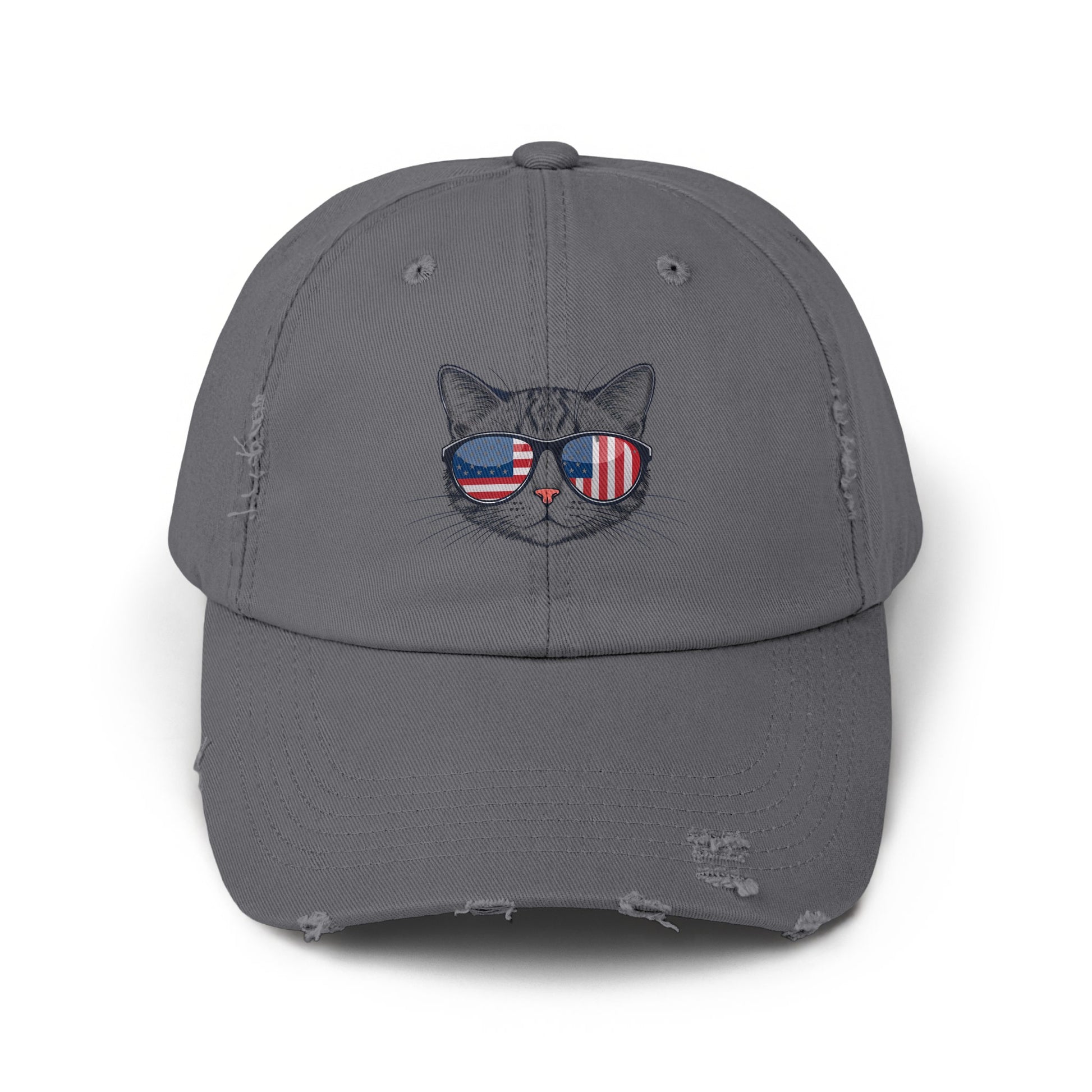 Cool Cat with USA Flag Sunglasses Design Hat product