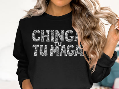 CHINGA TU TU MAGA Printed Sweatshirt for a Stylish Look